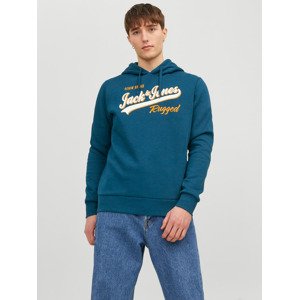 Jack & Jones Logo Mikina Modrá