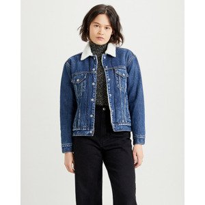 Levi's® Ex-Boyfriend Sherpa Trucker Bunda Modrá