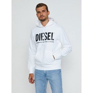 Diesel Girk-Hood-Ecologo Mikina Bílá