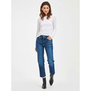 GAP Straight High Rise Jeans Modrá