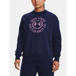 Under Armour Rival Fleece Crest Grp Crew Mikina Modrá