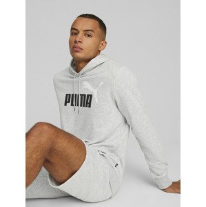 Puma ESS+ 2 Col Big Logo Hoodie Mikina Šedá