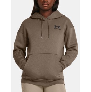 Under Armour Essential Fleece Hoodie Mikina Hnědá