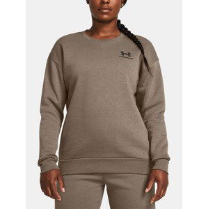 Under Armour Essential Fleece Crew Mikina Hnědá