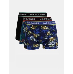 Jack & Jones Flower Boxerky 3 ks Modrá