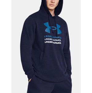 Under Armour UA Rival Terry Graphic Hood Mikina Modrá