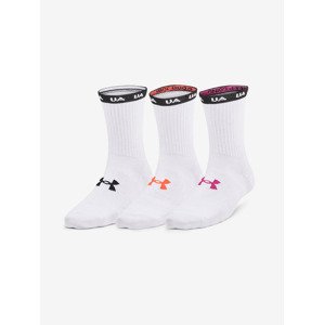 Under Armour UA Essential Nv Mid Crew Ponožky 3 páry Bílá