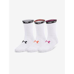 Under Armour UA Essential Nv Mid Crew Ponožky 3 páry Bílá