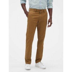 GAP Slim Fit Kalhoty Hnědá