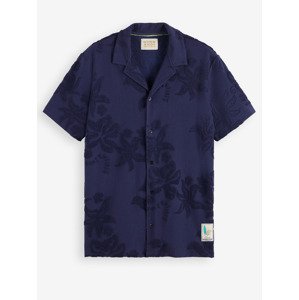 Scotch & Soda Terry Jacquard Košile Modrá