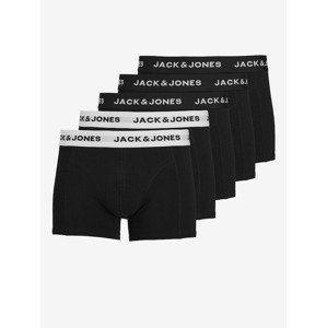 Jack & Jones Solid Boxerky 5 ks Černá